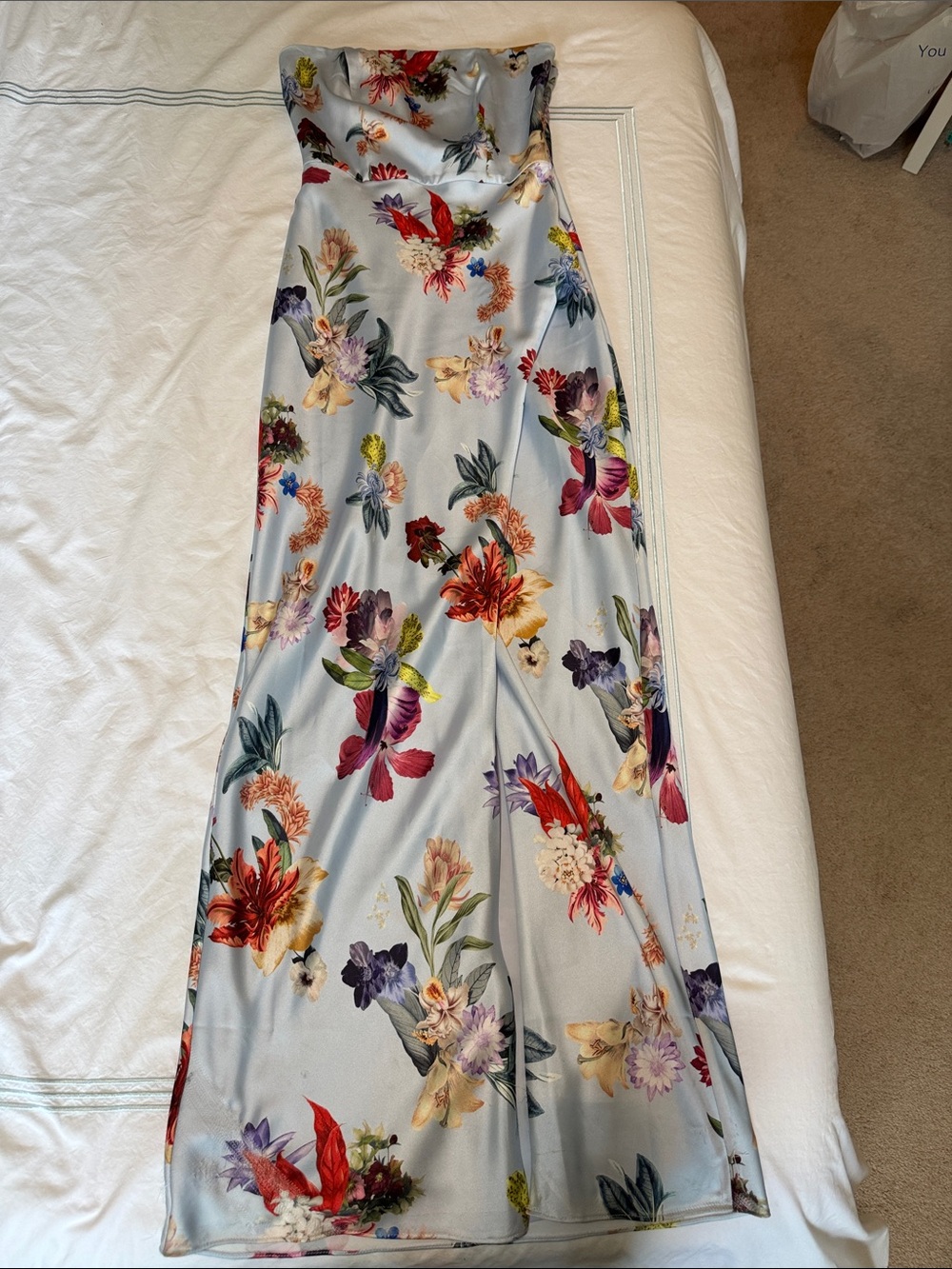 BHLDN Satin Floral Maxi gown